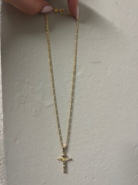 18K Gold Filled Cross Necklace
